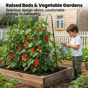 ZATRO cucumber trellis connectors illustrate quick, tool-free assembly.