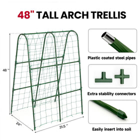 ZATRO cucumber trellis base detail green demonstrates stable ground insertion.