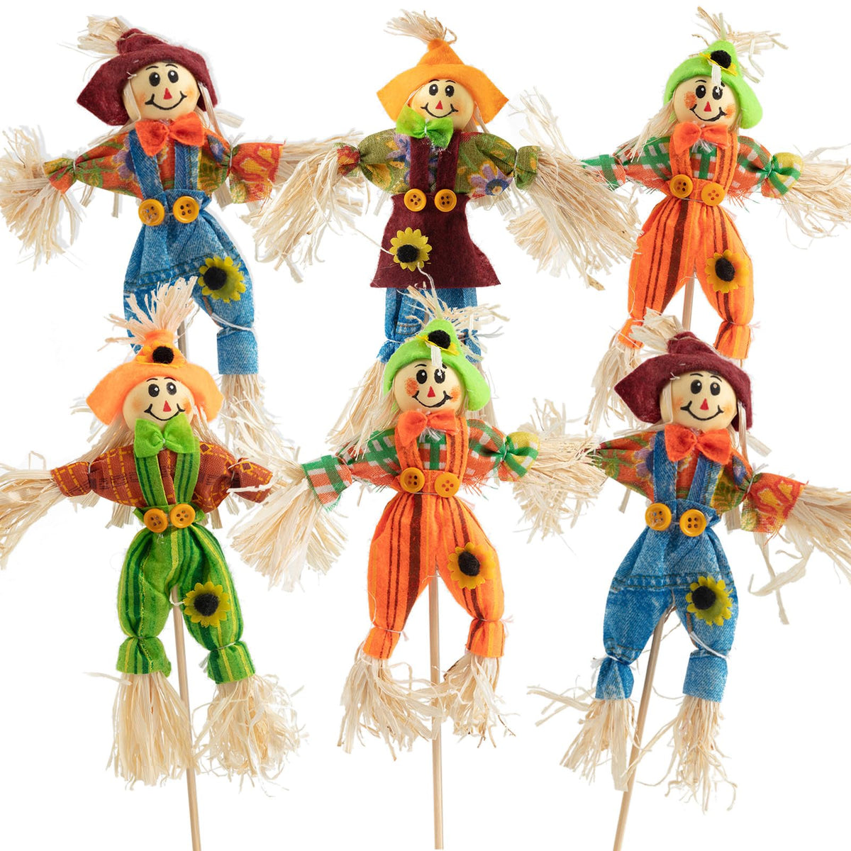 ZAUGONTW Halloween scarecrow in four styles enhances curb appeal for outdoor spaces.