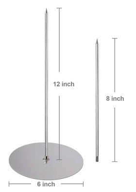 ZAUGONTW vertical skewers grill 12-inch shaft enables large cuts and even cook