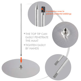 ZAUGONTW vertical skewers grill 6-inch disk diameter shows compact stable design