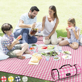 ZAZE picnic blanket 80x80 unfolded for roomy outdoor seating and lounging