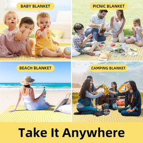 ZAZE oversized mat accommodates 6-8 adults for group gatherings