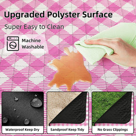 ZAZE picnic blanket folds compactly for easy carrying and storage