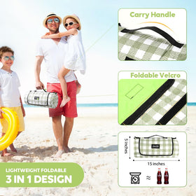 ZAZE Extra Large Picnic Blanket machine washable for effortless cleanup.