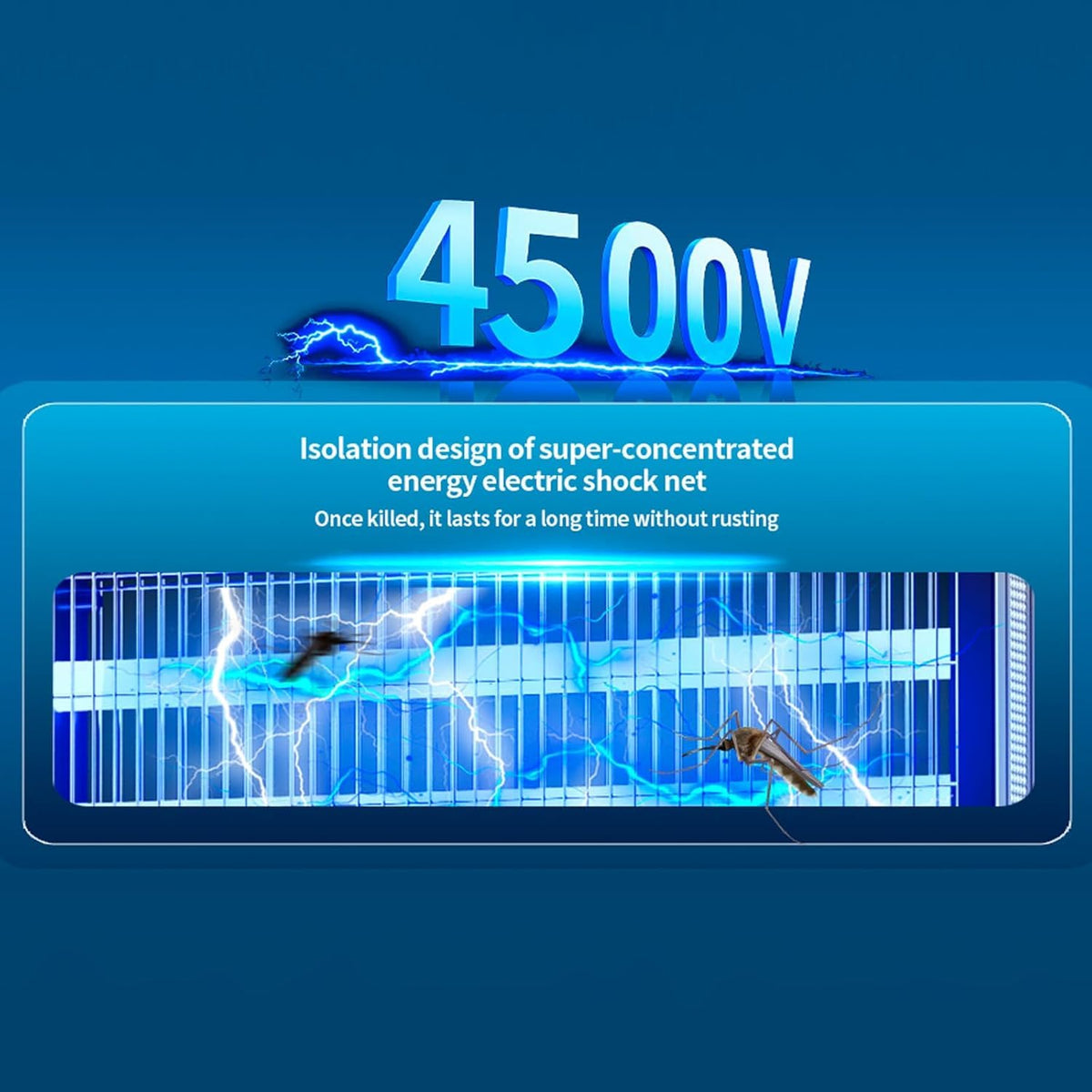 ZBNMY Bug Zapper IP44 waterproof design withstands rain and splashes.