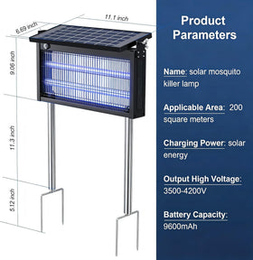 ZBNMY Bug Zapper with solar panel charges quickly for continuous use.