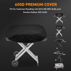 ZBXFCSH grill cover on RoadTrip LXX guards against wind and moisture.