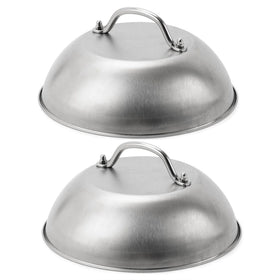ZBXFCSH 9-inch cheese dome on griddle for quick melt and even heat