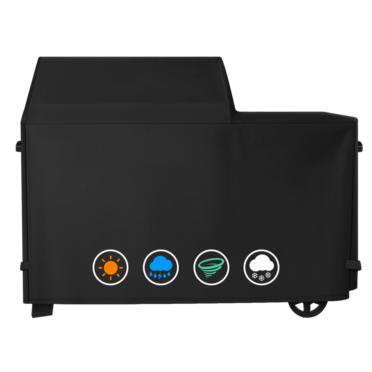 ZBXFCSH heavy-duty grill cover fits Traeger BAC761 Woodridge grill to protect from rain.