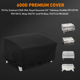 ZBXFCSH heavy-duty grill cover side view with snug fit