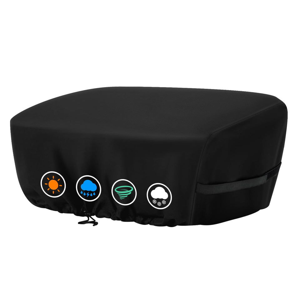 ZBXFCSH heavy-duty grill cover on 22-inch Blackstone 1813; front view protects against weather