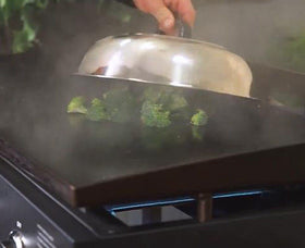 ZBXFCSH large 12 inch dome covers multiple patties and portions.