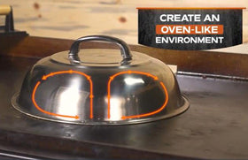 ZBXFCSH stainless steel lid resists odors and stains while grilling.