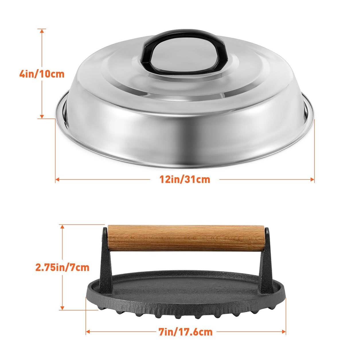 ZBXFCSH cheese melting dome evenly melts cheese atop burgers