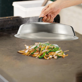 ZBXFCSH round dome covers wide griddles for multiple patties