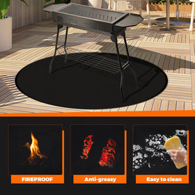ZCHLPTZUP 20-inch fire pit mat doubles as a grill mat for small cooktops.