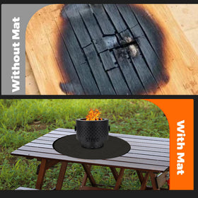 ZCHLPTZUP Solo Stove Mesa-compatible mat fits perfectly.