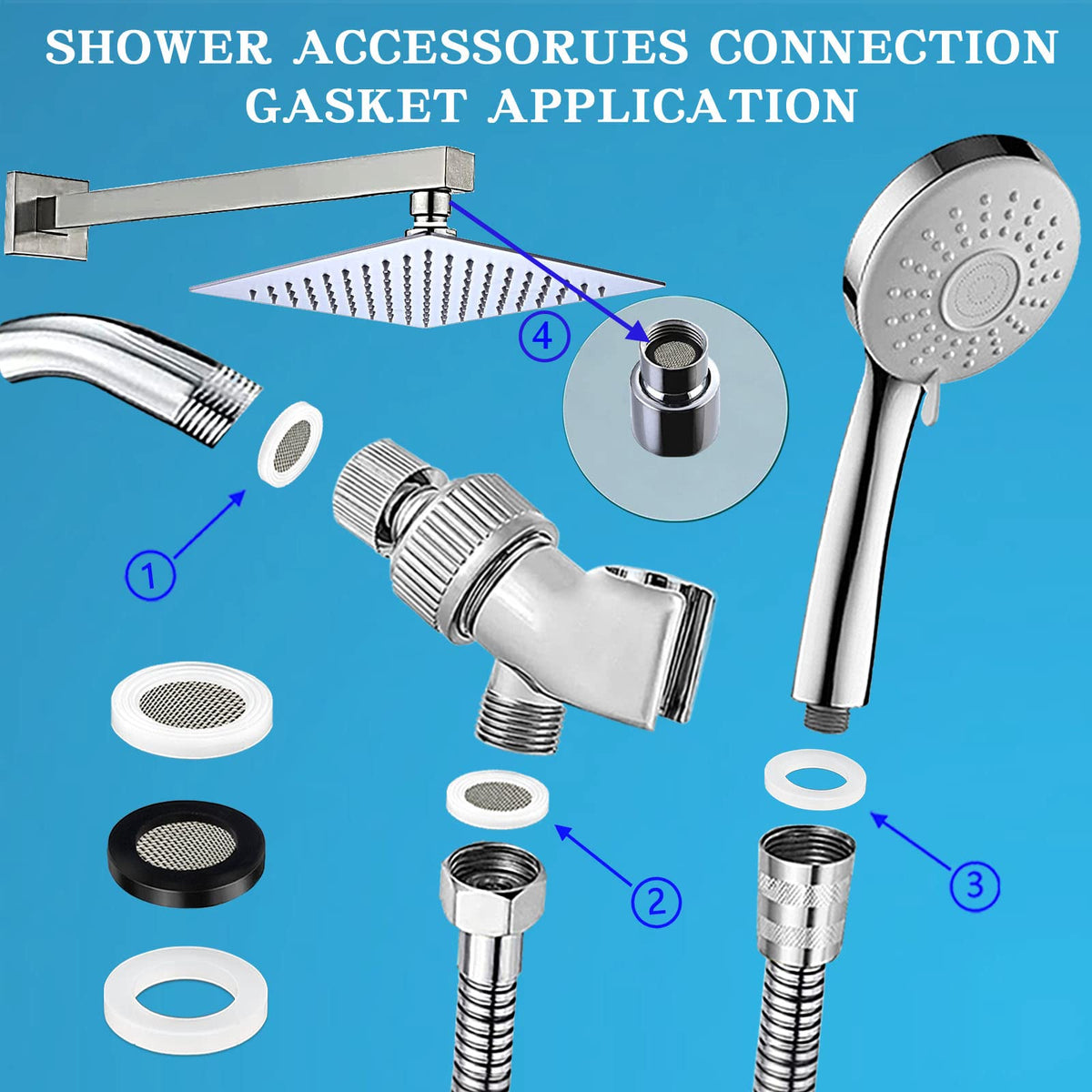 ZDBB silicone rubber washers for durable sealing in pipes and hoses