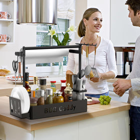 ZDDLOINP grill caddy easy-assembly design lets you set up in minutes.