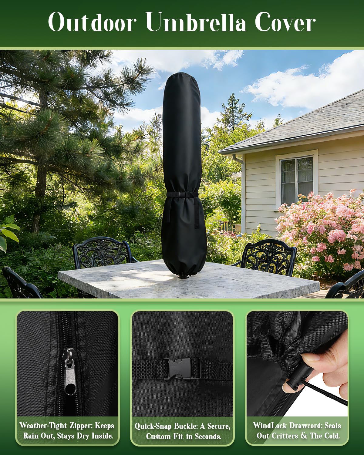 Zdovivot 420D Oxford fabric offers UV resistance and long-lasting durability outdoors.