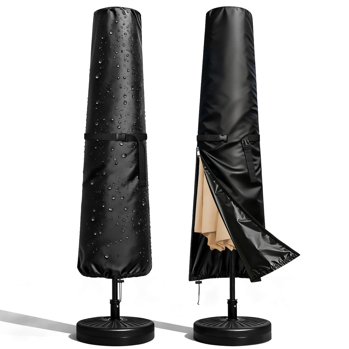 Zdovivot patio umbrella cover fits 12ft diameter umbrellas for all-season protection.