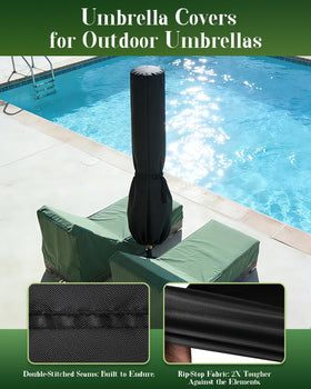 Zdovivot windproof 3-point lock secures the cover during storms and strong winds.