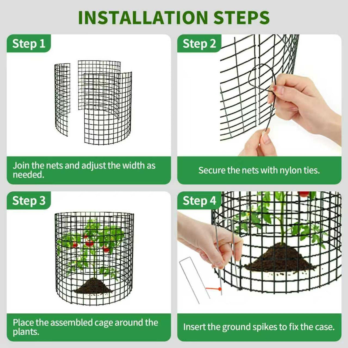 ZEAZEA 12-inch diameter protector surrounding a seedling for growth