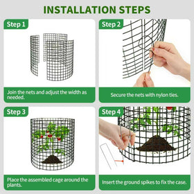 ZEAZEA 12-inch diameter protector surrounding a seedling for growth