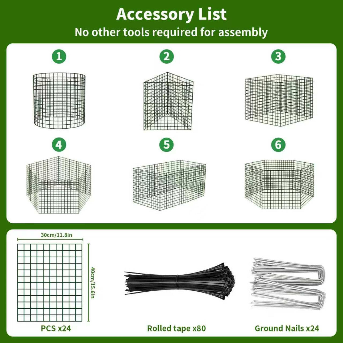 ZEAZEA stakes and ties provide secure installation for plant cages