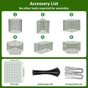 ZEAZEA stakes and ties provide secure installation for plant cages