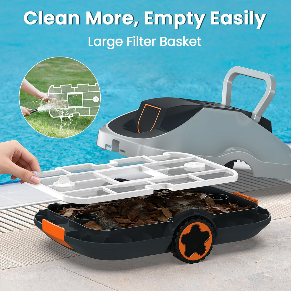 Zebary C1 cordless cleaning across vinyl, concrete, fiberglass, and tile.