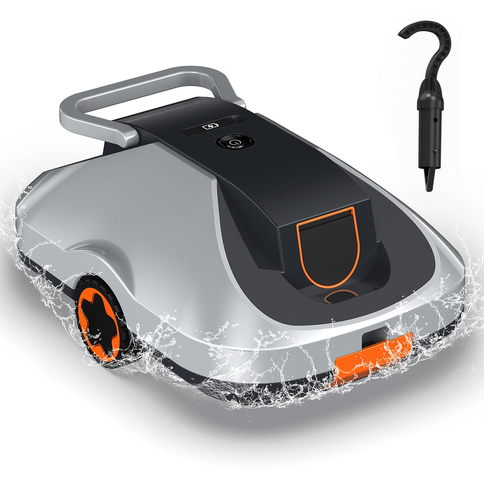 Zebary C1 robotic pool cleaner on the pool floor delivering thorough debris removal.