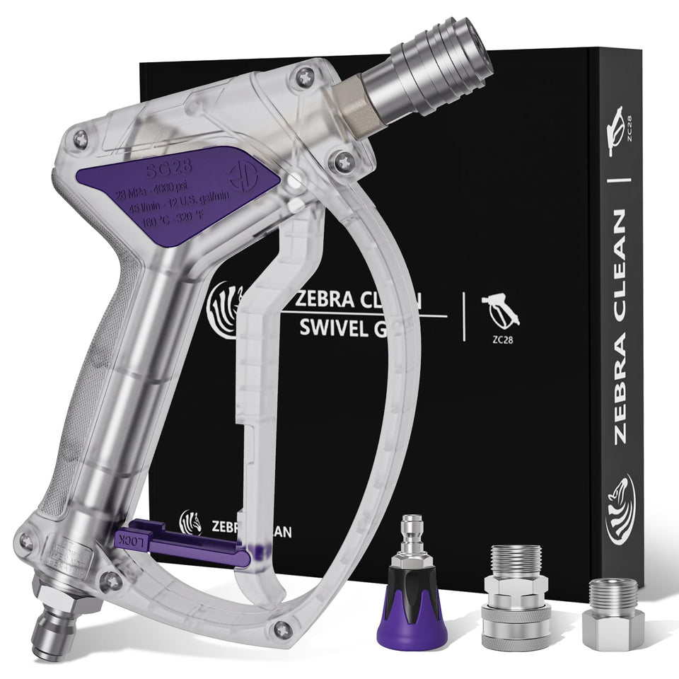 Zebra Clean short gun front view shows compact design for easy control