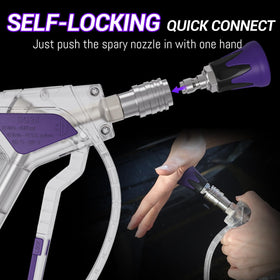 Zebra Clean swivel gun rotation enables 360-degree freedom to prevent hose kinks