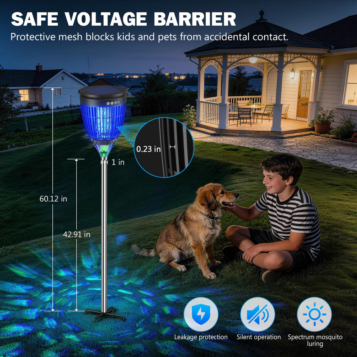 Zechuan 4200V electric grid for rapid pest elimination.