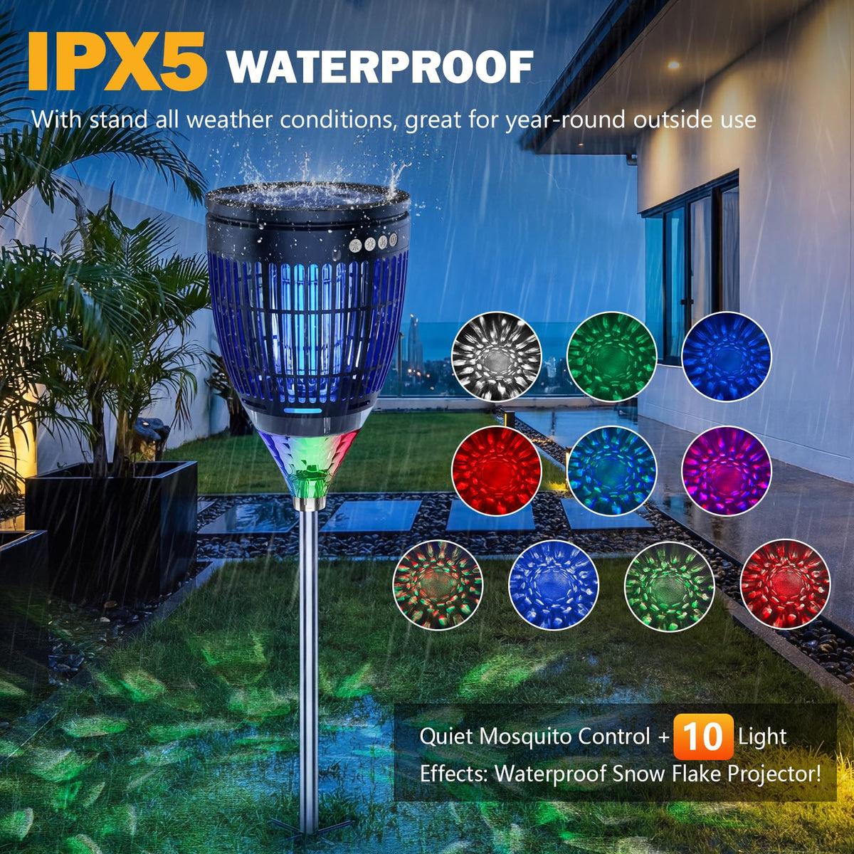Zechuan height-adjustable rod stake ensures optimal pest lure coverage.