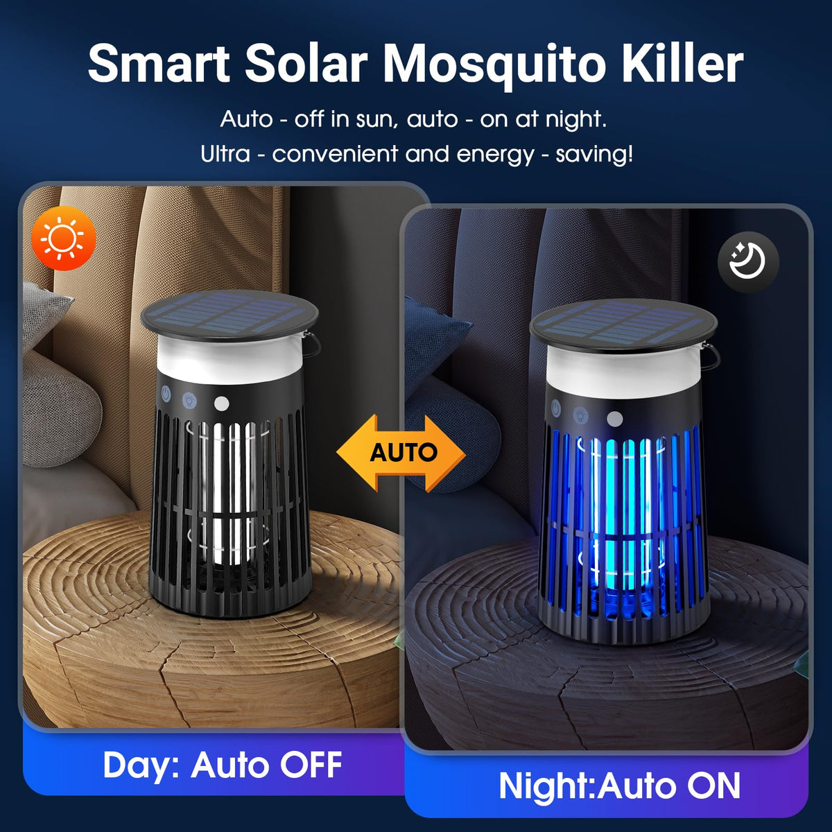 Zechuan rechargeable bug killer with flame effect lamp for outdoor evenings