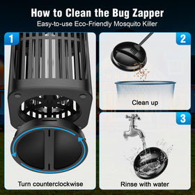 Zechuan Solar Bug Zapper 3in1-function combines lamp, nightlight, SOS.