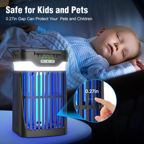 Zechuan Solar Bug Zapper bottom tray makes cleaning quick.