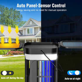 Zechuan Solar Bug Zapper folded panels for easy solar charging outdoors.