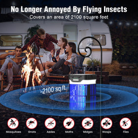 Zechuan Solar Bug Zapper indoor-outdoor-use shows versatile placement options.