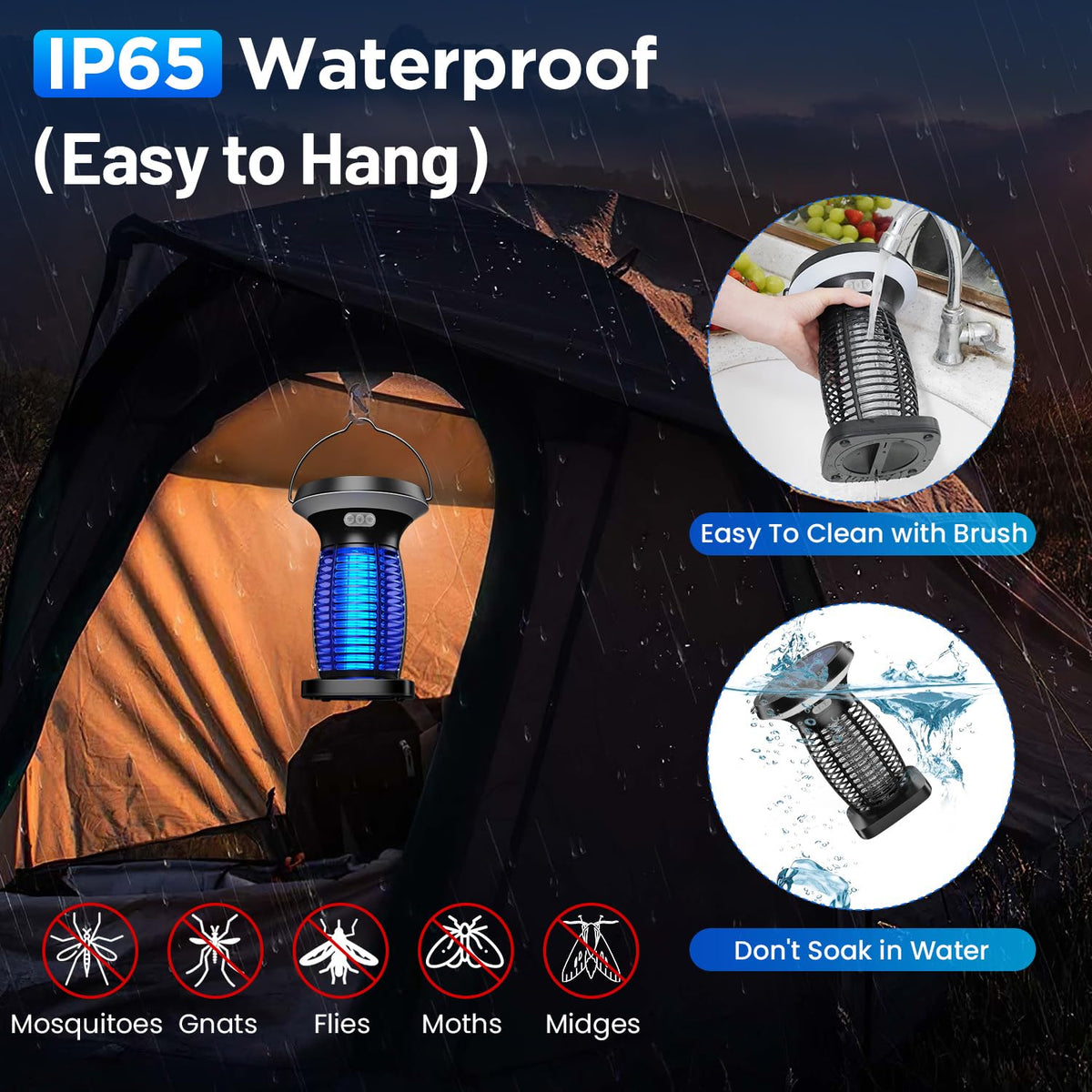 Zechuan solar bug zapper mosquito trap uses a physical capture method.