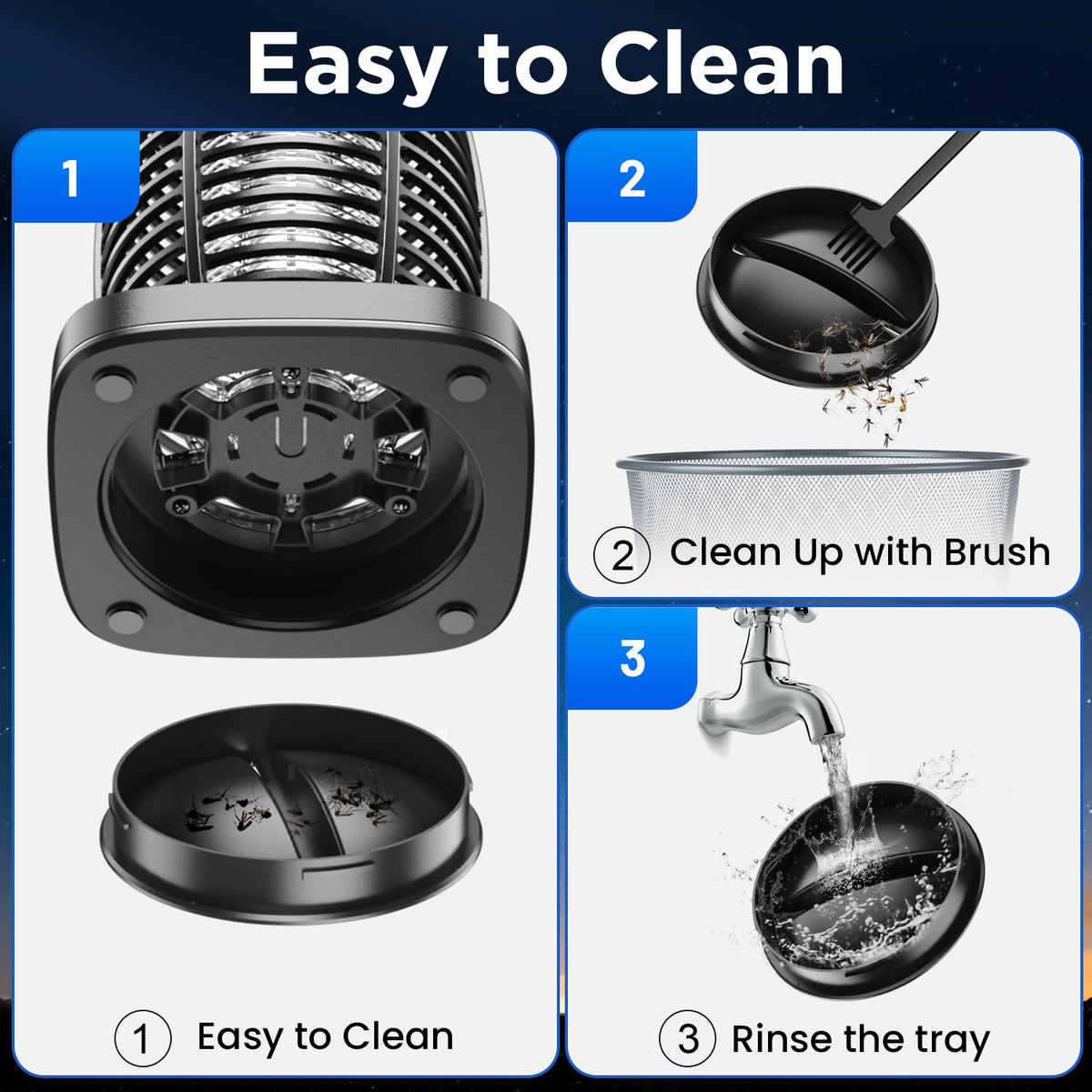 Zechuan solar bug zapper portable for home patio or campsite.