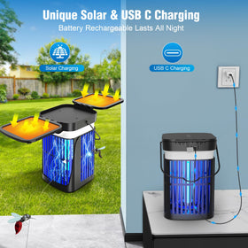 Zechuan Solar Bug Zapper USB charging supports flexible power anywhere.