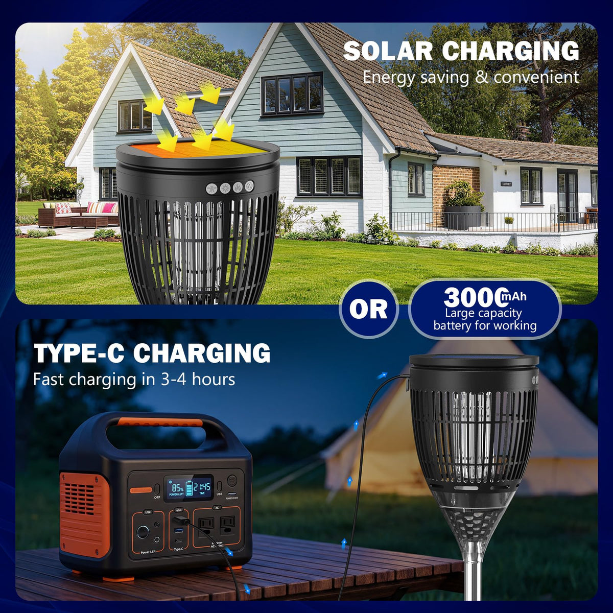 Zechuan solar and USB charging for flexible outdoor power.
