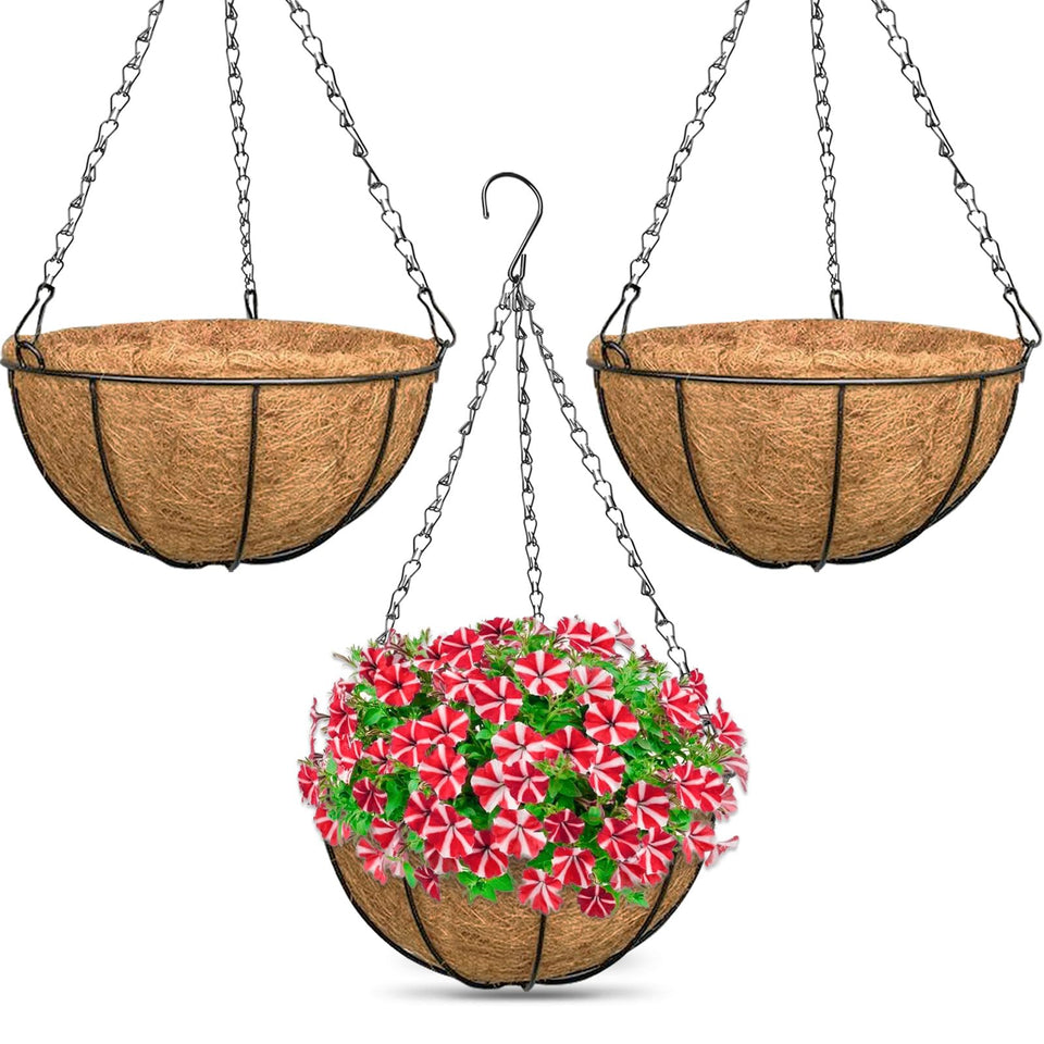 ZeeDix 14-inch hanging baskets outer view for durable outdoor display