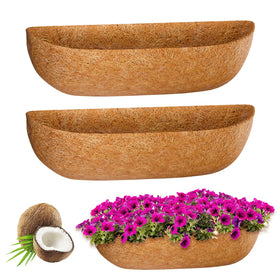 ZeeDix 24-inch trough coconut liner in a basket, breathable drainage for healthy plants.