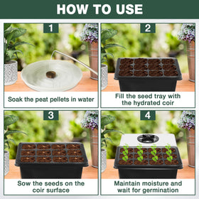 90 coco coir pellets included for ready-to-use germination media.