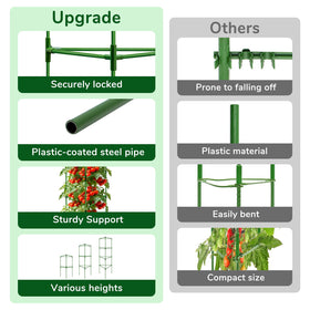 ZeeDix adjustable-height tomato cage demonstrates versatile height options.